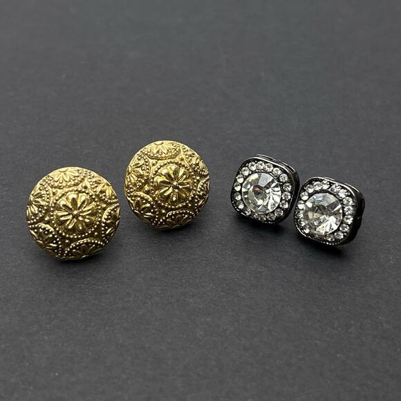Classic Fashion Stud Earrings Lot 7 Pierced Wearable Jewelry Stylish Variety - Picture 3 of 4